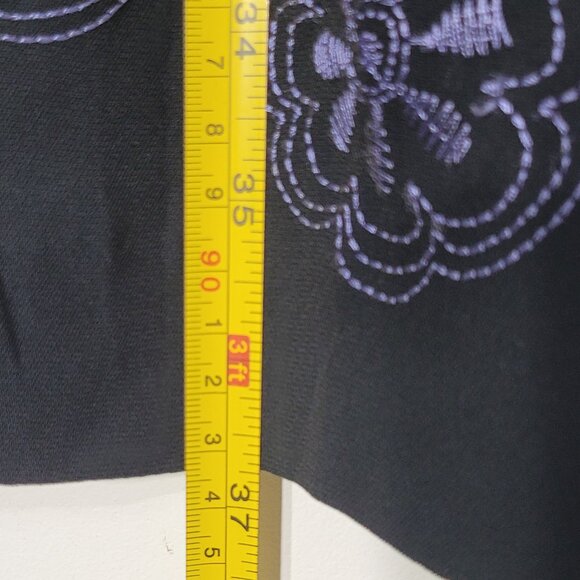 Amanda Smith NEW Black Floral Embroidered Short Sleeve Business Dress Sz 10 NWT - Picture 8 of 10